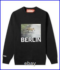 032c Berlin Printed Crew Black Sweater-Medium