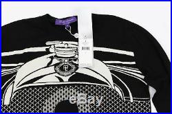 $1,295 Ralph Lauren Purple Label Mens Cashmere Black Runway RL Race Car Sweater