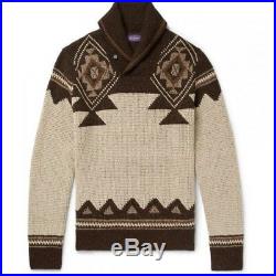 $1,695 Ralph Lauren Purple Label Cashmere Silk Southwest Crochet Shawl Sweater