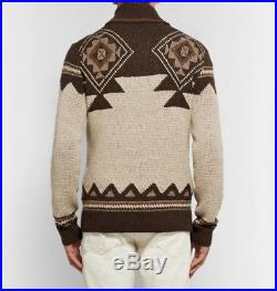 $1,695 Ralph Lauren Purple Label Cashmere Silk Southwest Crochet Shawl Sweater