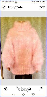 1.9kg Superfine Mohair Sweater. Hand Knit 16 Strands, Thick, Soft, Skin Kind, Fluffy