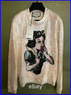 100% Authentic GUCCI Disney Snow White Knit Wool Sweater $5200+Tax Size M