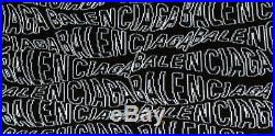 $1050 Mens Balenciaga Multi-Logo Printed Crewneck Sweater Black Medium