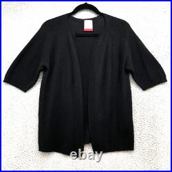 120% 120 Percent Cashmere Cardigan Sweater Jumper Womens Medium Black