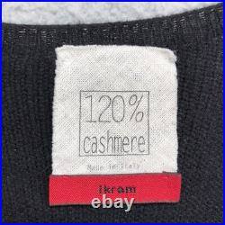 120% 120 Percent Cashmere Cardigan Sweater Jumper Womens Medium Black