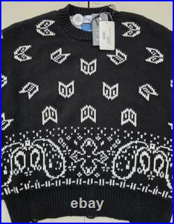 $1310 NWT Rhude Bandana Knit Sweater Size M Medium