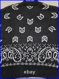 $1310 NWT Rhude Bandana Knit Sweater Size M Medium