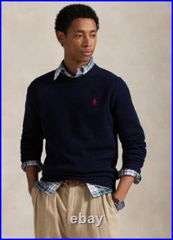 $145 Polo Ralph Lauren Men's Premium Cotton Crewneck Sweater Navy Size M