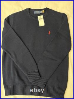 $145 Polo Ralph Lauren Men's Premium Cotton Crewneck Sweater Navy Size M