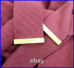 $1495 NEW Authentic Gucci Oversized Belted Wool Cardigan M, Burgundy #297750