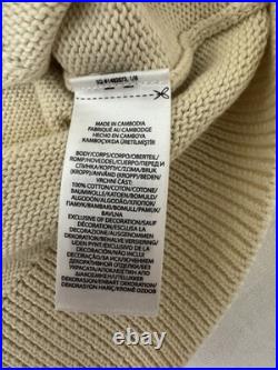 $168 Polo Ralph Lauren Men's Premium Cotton V-Neck Cardigan Sweater Cream Size M