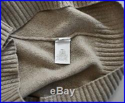 $1935 New BRUNELLO CUCINELLI Beige 100% CASHMERE Knit TURTLENECK Sweater IT-50 M