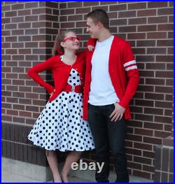 1950s Letterman Vintage Unisex Cardigan Boyfriend Button Sweater