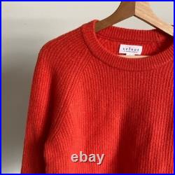 $198 NWOT Coral Velvet by Graham & Spencer Gigi Crew Neck Sweater Sz Medium