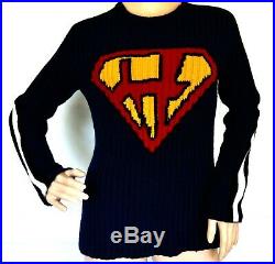 $2,290 Valentino Super H Superman Icon Comicon Dress Jumper Sweater 6 8 / Medium