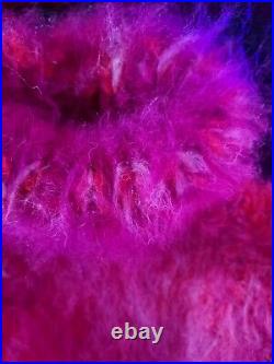 2.4kg Hand Knit in 18 Strands Mohair Sweater. Unisex. Skin Kind, FLUFFY, Warm, Hairy