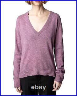 2023 Zadig & Voltaire Vivi Patchy Sweater Jumper Pullover Top Cashmere Size M