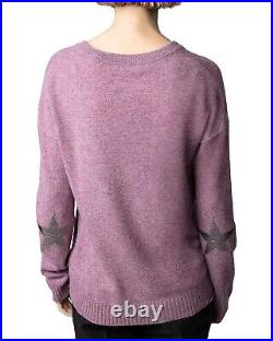 2023 Zadig & Voltaire Vivi Patchy Sweater Jumper Pullover Top Cashmere Size M