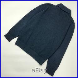 $2200 Loro Piana Men Blue BABY CASHMERE Pullover Sweater Jumper Knit Size 52 XL