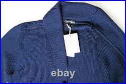 $2450 TOM FORD Blue McQueen Shawl Collar Cardigan Pullover Sweater 50 EU Medium