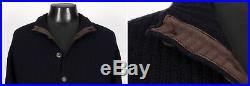 $2575 LORO PIANA 100% BABY CASHMERE Cardigan Sweater Blue 48 M Medium