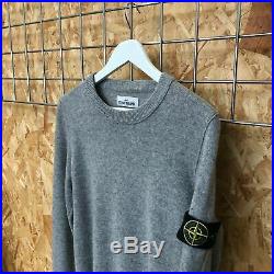 £279 Stone Island Wool knit Crewneck Pullover/Jumper/Sweater Grey M MEDIUM