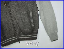 $2950 Loro Piana Cashmere / Silk Full Zip Hoodie Sweater Gray- 50 Men's Medium M