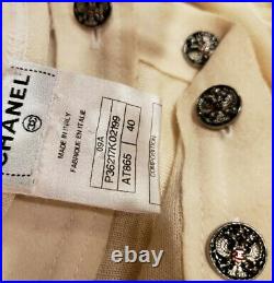 $3150 CHANEL 2009 Logo Moscow Sweater 36 38 40 4 6 8 Top Blouse Jacket M S L 09a
