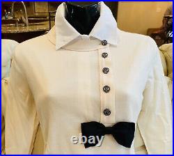 $3150 CHANEL 2009 Logo Moscow Sweater 36 38 40 4 6 8 Top Blouse Jacket M S L 09a