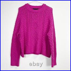 360 Cashmere Sweater Womens Medium Pink Pullover Crewneck Wool Cashmere NWOT