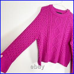 360 Cashmere Sweater Womens Medium Pink Pullover Crewneck Wool Cashmere NWOT