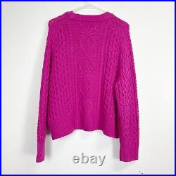 360 Cashmere Sweater Womens Medium Pink Pullover Crewneck Wool Cashmere NWOT