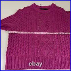 360 Cashmere Sweater Womens Medium Pink Pullover Crewneck Wool Cashmere NWOT