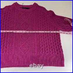 360 Cashmere Sweater Womens Medium Pink Pullover Crewneck Wool Cashmere NWOT