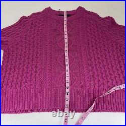 360 Cashmere Sweater Womens Medium Pink Pullover Crewneck Wool Cashmere NWOT