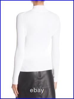 360 Sweater 163477 Women's Evelina Front Cutout Sweater White Sz. Medium