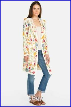 $550 Johnny Was Nwt Sacai Embroidered Hooded Duster Sweater Medium Last One