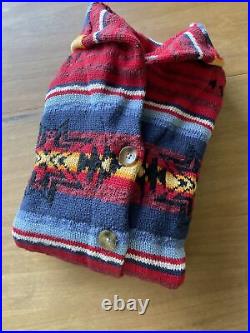 62 Pendleton southwestern Aztec serape shawl cardigan sweater M
