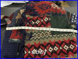 $798 Polo Ralph Lauren Medium Flag Cardigan Southwestern Fringe Chief Sweater