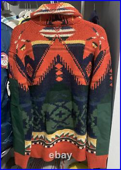 $798 Polo Sport Ralph Lauren Limited Edition Sportsman Aztec Pouch Knit Medium