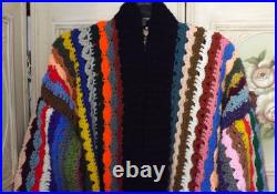 #8423 Beautiful! New Hand Crocheted Extra Long Bulky Sweater Size Med-x Large