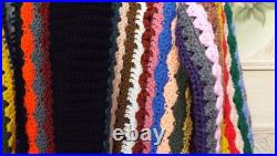 #8423 Beautiful! New Hand Crocheted Extra Long Bulky Sweater Size Med-x Large