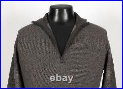 $935 NWT LORO PIANA 100% CASHMERE Roadster Pull Light Sweater Taupe 48 S M