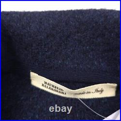 $995 Maurizio Baldassari Piquet Stitch Blue Sweater Jacket Mens Medium Italy 50