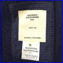 $995 Maurizio Baldassari Piquet Stitch Blue Sweater Jacket Mens Medium Italy 50