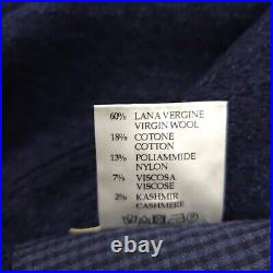 $995 Maurizio Baldassari Piquet Stitch Blue Sweater Jacket Mens Medium Italy 50