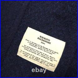 $995 Maurizio Baldassari Piquet Stitch Blue Sweater Jacket Mens Medium Italy 50