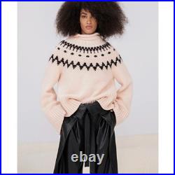 A. L. C. Ruby mock neck fair isle oversized sweater size medium NEW