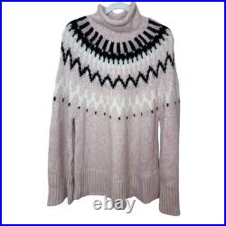 A. L. C. Ruby mock neck fair isle oversized sweater size medium NEW