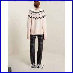 A. L. C. Ruby mock neck fair isle oversized sweater size medium NEW
